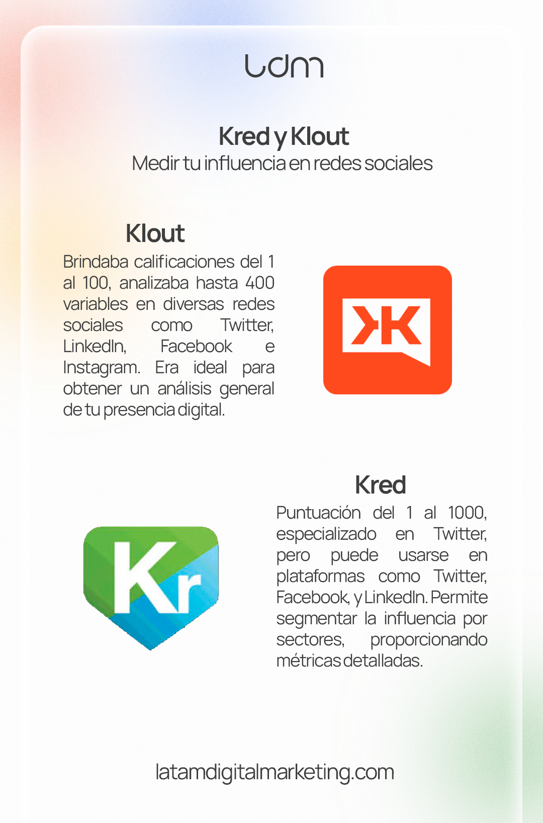 Persona conociendo la diferencia entre Klout y Kred