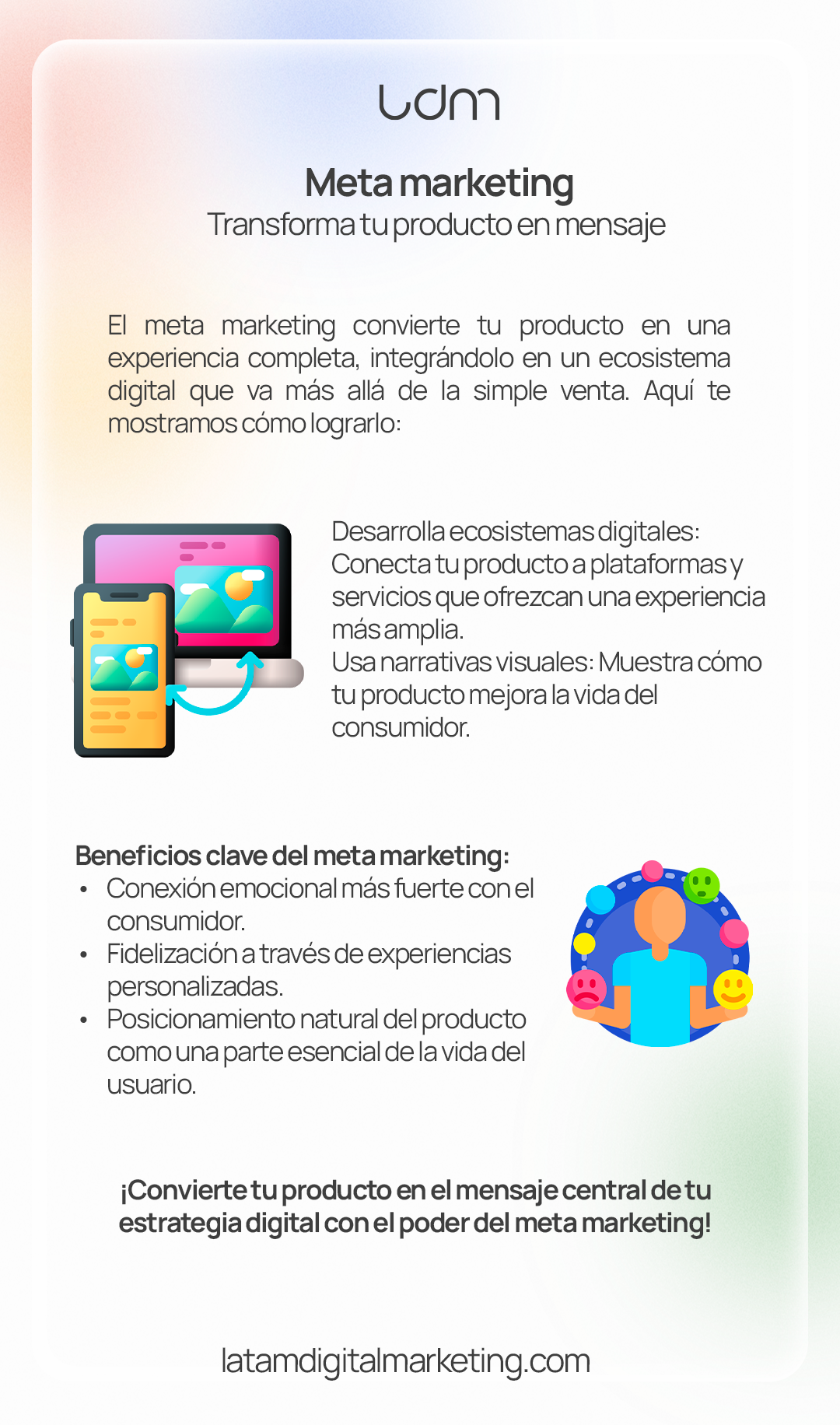 Persona conociendo las ventajas del meta marketing