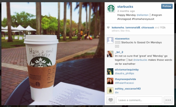 starbucks instagram